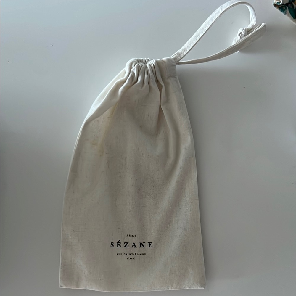 Sézane White Drawstring Bag